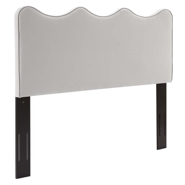 Modway Furniture Athena Performance Velvet Twin Size Headboard, Light Gray - MOD-6519-LGR
