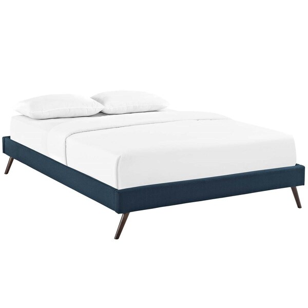 Modway Furniture Loryn Full Fabric Bed Frame with Round Splayed Legs - Azure, 13 x 57.5 x 80.5 in. - MOD-5889-AZU