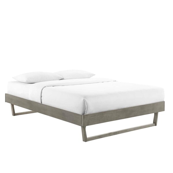 Modway Furniture Billie Wood Platform Bed Frame, Gray - King Size - MOD-6215-GRY