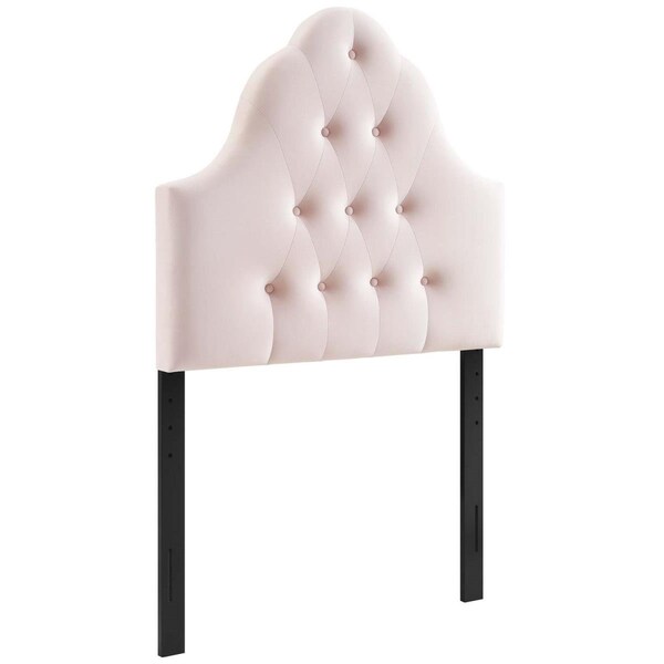 Modway Furniture 4 x 39 x 64.5 in. Sovereign Diamond Tufted Performance Velvet Headboard, Pink - Twin Size - MOD-6122-PNK