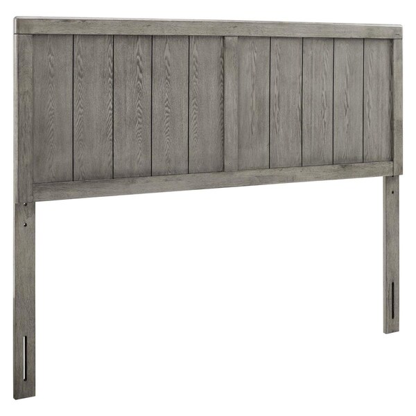 Modway Furniture 0.5 x 78 x 22.5 in. Robbie Wood Headboard, Gray - King Size - MOD-6219-GRY