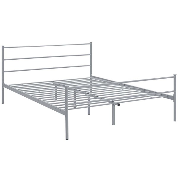 Modway Furniture 34.5 x 84 in. Alina Queen Platform Bed Frame - Gray - MOD-5553-GRY-SET