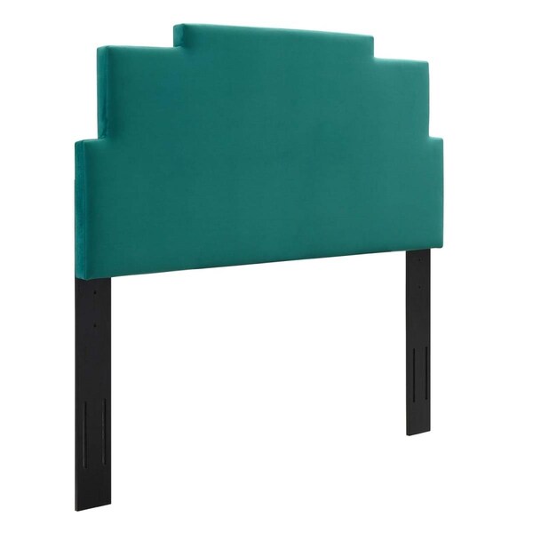 Modway Furniture Kasia Performance Velvet Twin Size Headboard, Teal - MOD-6355-TEA