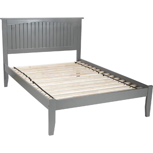 Atlantic Furniture Nantucket Full Platform Bed with Open Foot Board - Grey - AR8231009