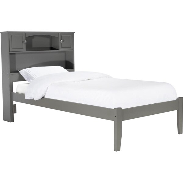Atlantic Furniture Newport Twin Platform Bed with Open Foot Board - Grey - AR8521009