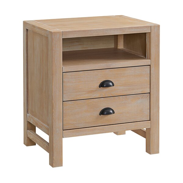 Alaterre Furniture Arden 4-Piece Wood Bedroom Set with King Bed, 2-Drawer Nightstand, Chest, Dresser - ANAN01344029