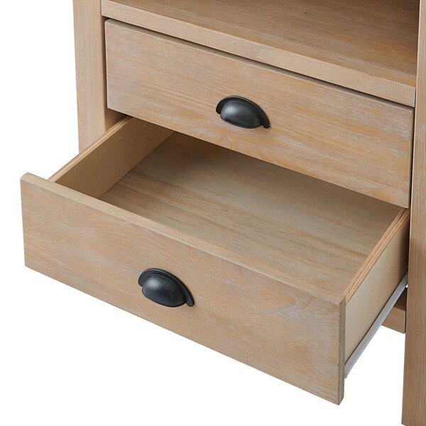 Alaterre Furniture Arden 4-Piece Wood Bedroom Set with King Bed, 2-Drawer Nightstand, Chest, Dresser - ANAN01344029