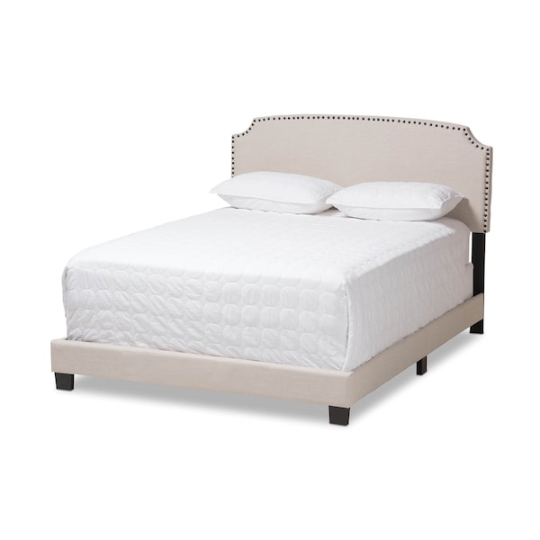 Baxton Studio Odette Modern Light Beige Upholstered Full Size Bed - 146-8245