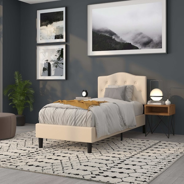 Flash Furniture Cambridge Headboard, Twin Size, Beige Fbrc - HG-HB1708-T-B-GG