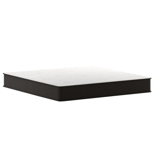 Flash Furniture Dream 10 in Hybrid Mattress, King Size High Density Foam and Pocket Spring Mattress in a Box, White/Black - DR-E230P-R-K-10-GY-GG