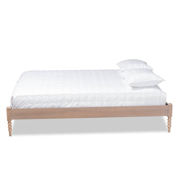 Baxton Studio Cielle Antique Oak Finished Wood Full Size Platform Bed Frame - 161-10187
