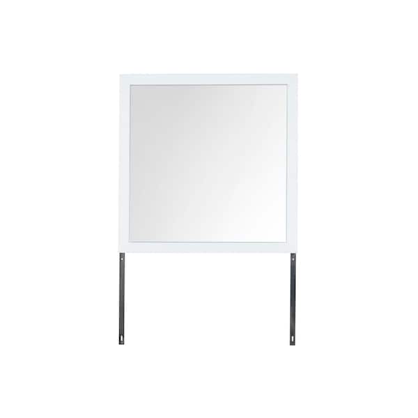 Global Furniture Usa Contemporary Glam Glitter, Mirrored Collete White Full Bed Group - 4607