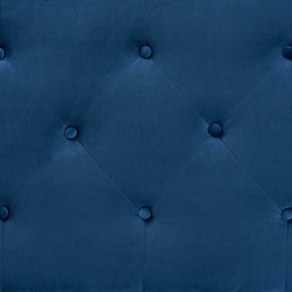 Baxton Studio Gregory ModernNavy Blue Velvet Upholstered Headboard-King - 198-12415-ZORO