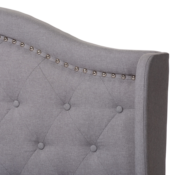 Baxton Studio Aden Modern Grey Upholstered King Size Bed - 149-8972