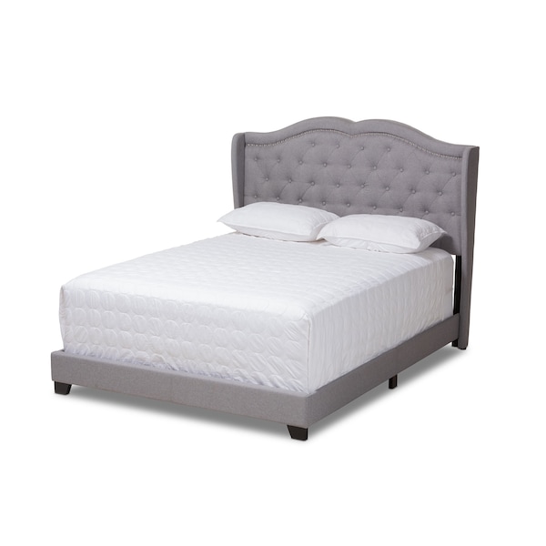 Baxton Studio Aden Modern Grey Upholstered King Size Bed - 149-8972