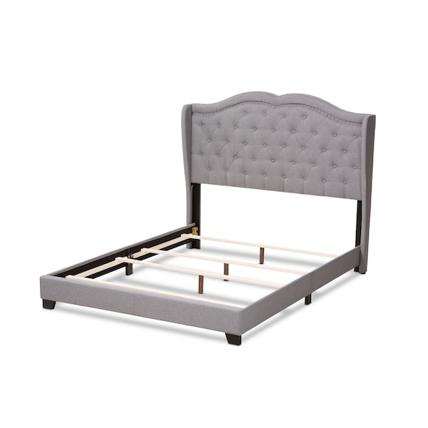 Baxton Studio Aden Modern Grey Upholstered King Size Bed - 149-8972