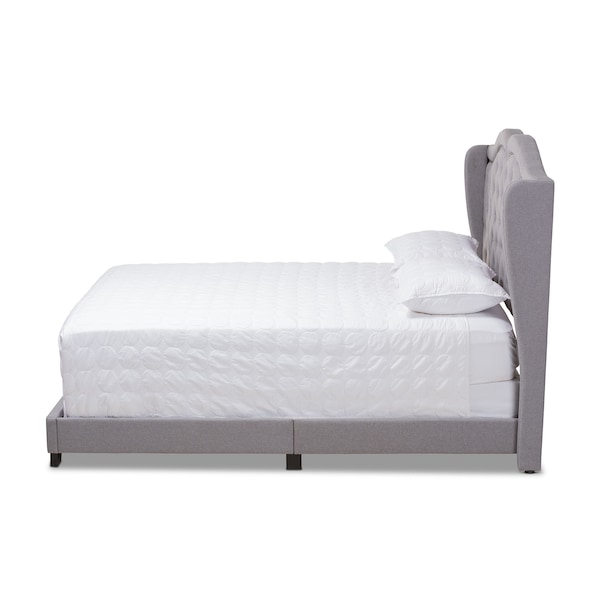 Baxton Studio Aden Modern Grey Upholstered King Size Bed - 149-8972