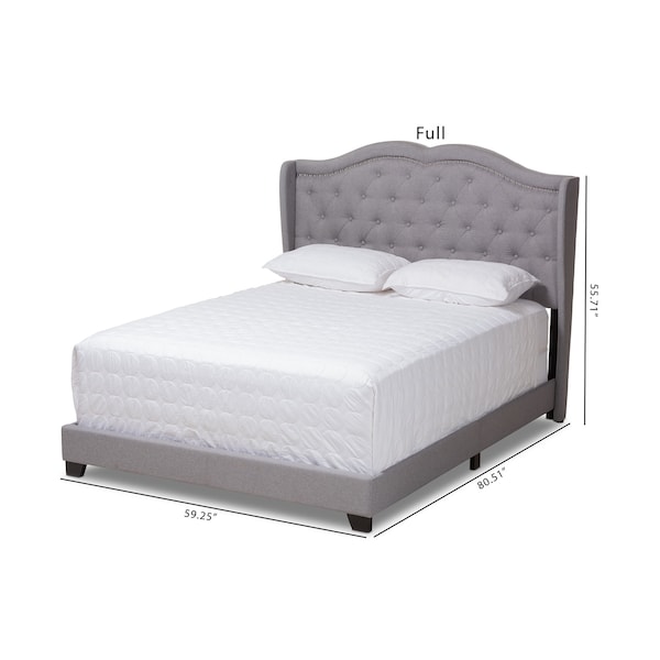 Baxton Studio Aden Modern Grey Upholstered King Size Bed - 149-8972