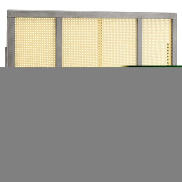 Modway Furniture Delmare Cane Headboard, Gray - Full Size - MOD-6200-GRY