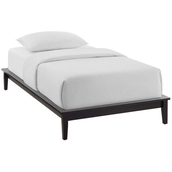 Modway Furniture Lodge Wood Platform Bed Frame, Cappuccino - Twin Size - MOD-6053-CAP