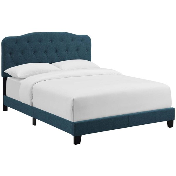 Modway Furniture 81.5 in. Amelia Upholstered Fabric Bed, Azure - Full Size - MOD-5839-AZU
