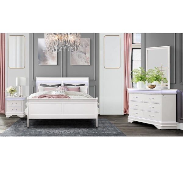 Convenience Concepts Charlie Bed White - King Size - HI2968608