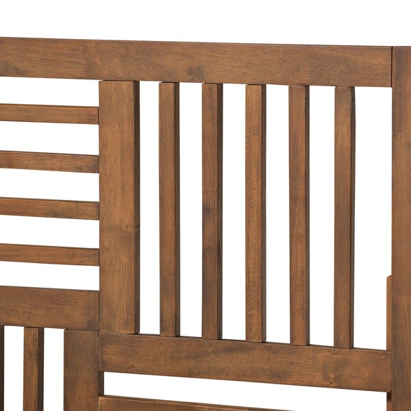 Baxton Studio Romy Modern and Contemporary Walnut Brown Finished Wood Twin Size Platform Bed - 184-11142-11158-ZORO