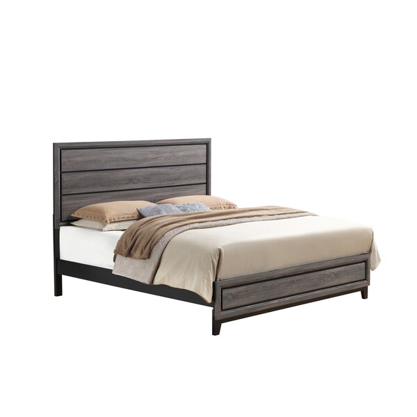 Global Furniture Usa Rustic Transitional Foil Kate Grey Full Bed Group - 2851