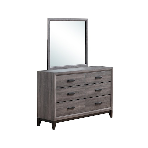 Global Furniture Usa Rustic Transitional Foil Kate Grey Full Bed Group - 2851