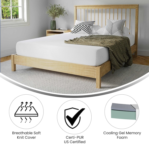 Flash Furniture 8" Full Cooling Green Tea Memory Foam Mattress - CL-MF101-8-F-GG