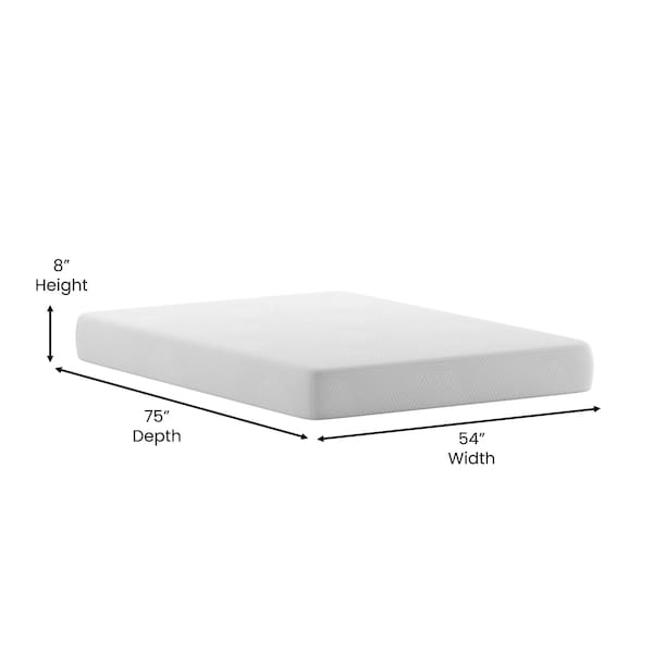 Flash Furniture 8" Full Cooling Green Tea Memory Foam Mattress - CL-MF101-8-F-GG