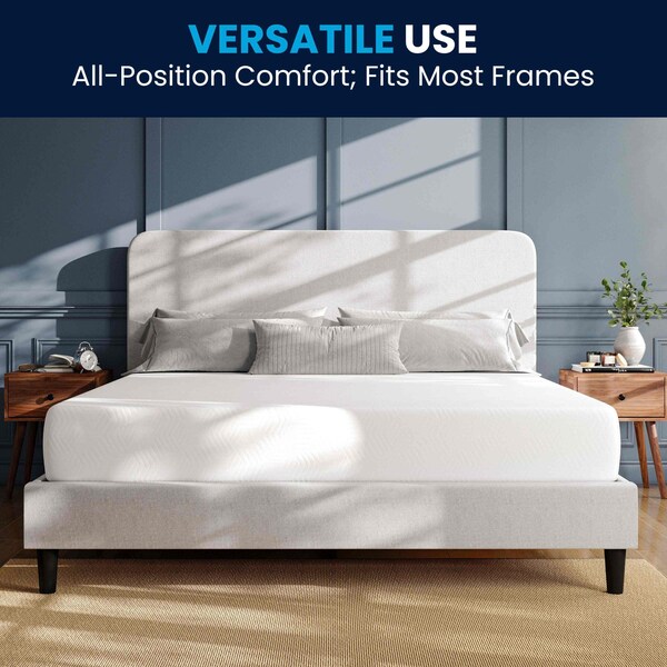 Flash Furniture Cloud Green Tea Cooling Gel 3-Layer Memory Foam 10in. King Mattress in a Box, Washable Cover - CL-MFB3L-10-K-GG
