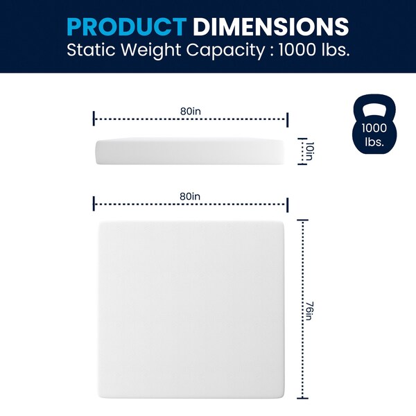 Flash Furniture Cloud Green Tea Cooling Gel 3-Layer Memory Foam 10in. King Mattress in a Box, Washable Cover - CL-MFB3L-10-K-GG