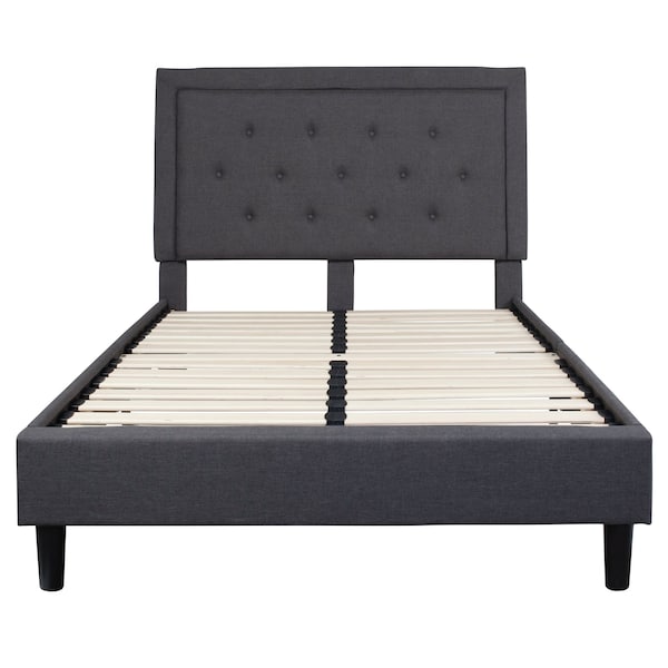 Flash Furniture Roxbury Full Platform Bed, Dark Gray - SL-BK5-F-DG-GG