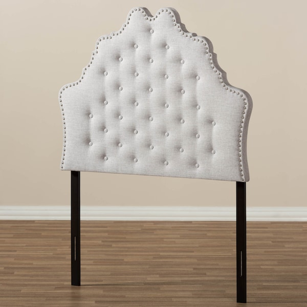 Baxton Studio Hilda Modern Greyish Beige Twin Size Headboard - 142-7753