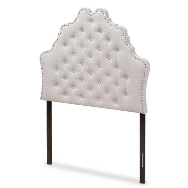 Baxton Studio Hilda Modern Greyish Beige Twin Size Headboard - 142-7753