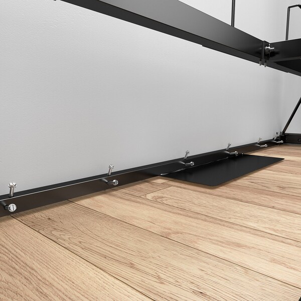 Bestar Wall Full Bed Kit, Pur, Chocolate, 131" - 26895-69