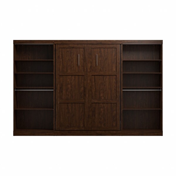 Bestar Wall Full Bed Kit, Pur, Chocolate, 131" - 26895-69