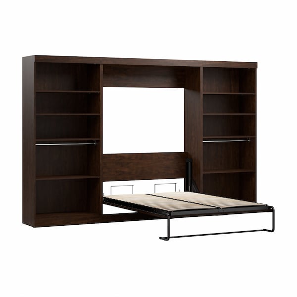 Bestar Wall Full Bed Kit, Pur, Chocolate, 131" - 26895-69