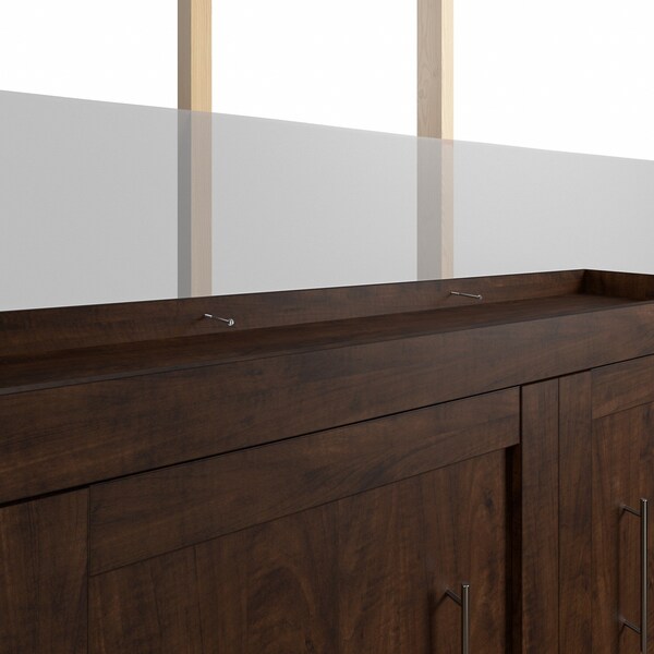 Bestar Wall Full Bed Kit, Pur, Chocolate, 131" - 26895-69