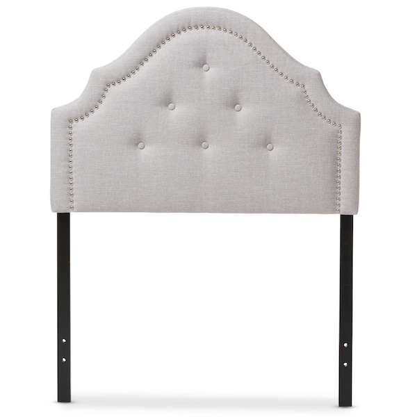 Baxton Studio Cora Modern Grayish Beige Upholstered Twin Size Headboard - 125-6983