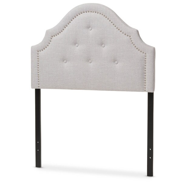 Baxton Studio Cora Modern Grayish Beige Upholstered Twin Size Headboard - 125-6983