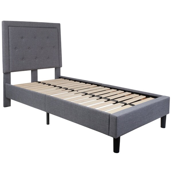 Flash Furniture Roxbury Twin Platform Bed, Light Gray - SL-BK5-T-LG-GG