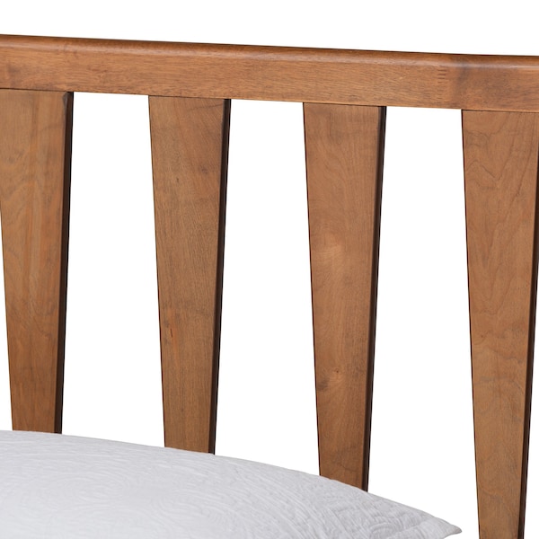 Baxton Studio Kuro Modern and Contemporary Walnut Brown Finished Wood Twin Size Platform Bed - 184-11100-11158-ZORO