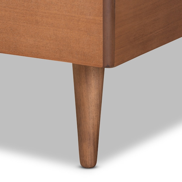 Baxton Studio Kuro Modern and Contemporary Walnut Brown Finished Wood Twin Size Platform Bed - 184-11100-11158-ZORO