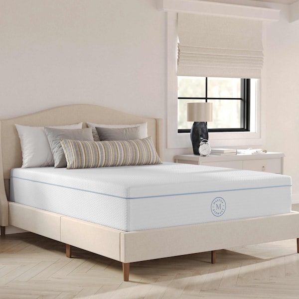 Martha Stewart SleepComplete 12 Inch Queen Medium Dual-Action Cooling Gel and Green Tea Memory Foam Mattress - CL-MODD-12Q-MS