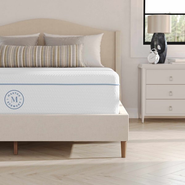 Martha Stewart SleepComplete 12 Inch Queen Medium Dual-Action Cooling Gel and Green Tea Memory Foam Mattress - CL-MODD-12Q-MS