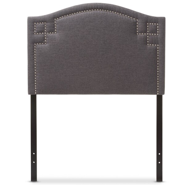 Baxton Studio Aubrey Modern Dark Grey Upholstered Twin Size Headboard - 125-6982