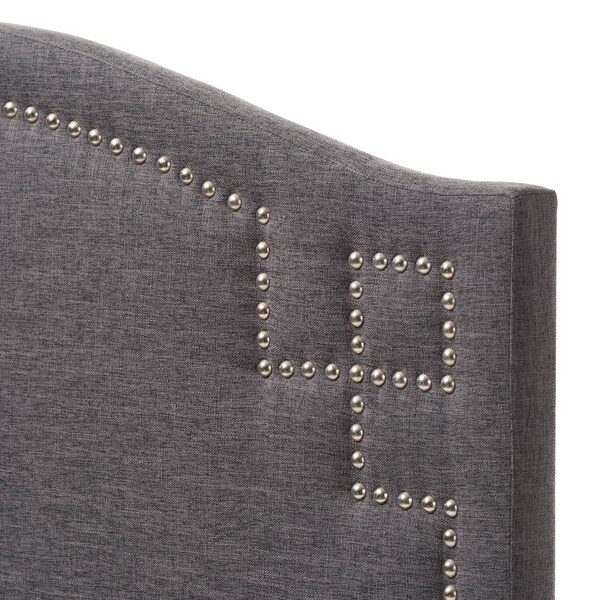 Baxton Studio Aubrey Modern Dark Grey Upholstered Twin Size Headboard - 125-6982