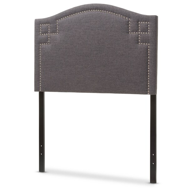 Baxton Studio Aubrey Modern Dark Grey Upholstered Twin Size Headboard - 125-6982